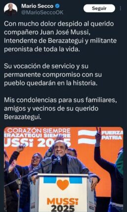 Mario Secco despidió a Juan José Mussi